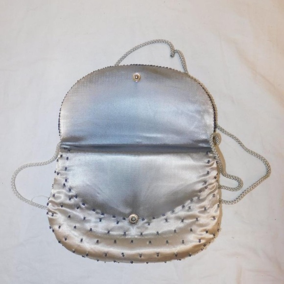 NEW with tags - Embellished Silver Crossbody Wallet by ADR with Silver Chain - Picture 3 of 3